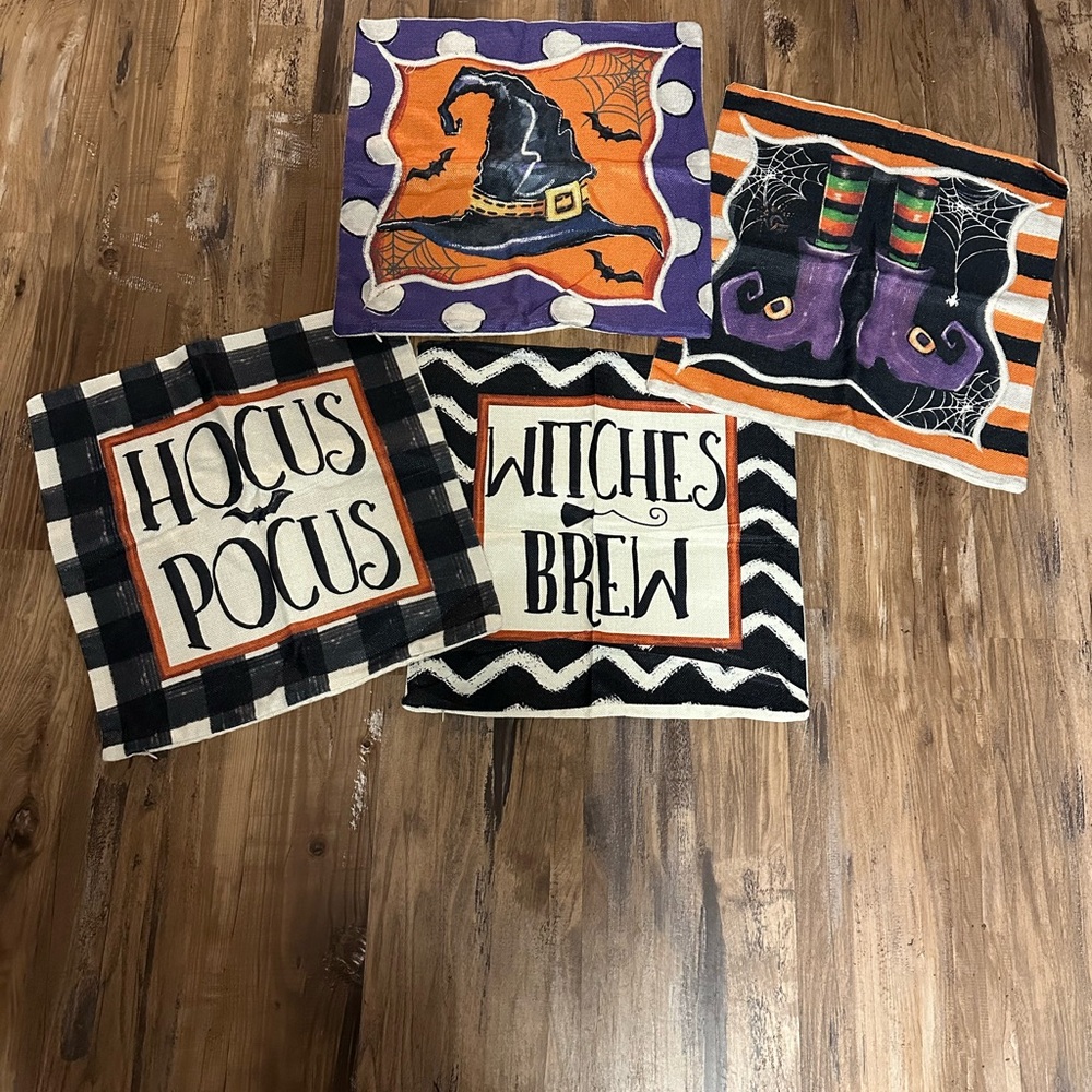 New 4 Halloween pillow covers